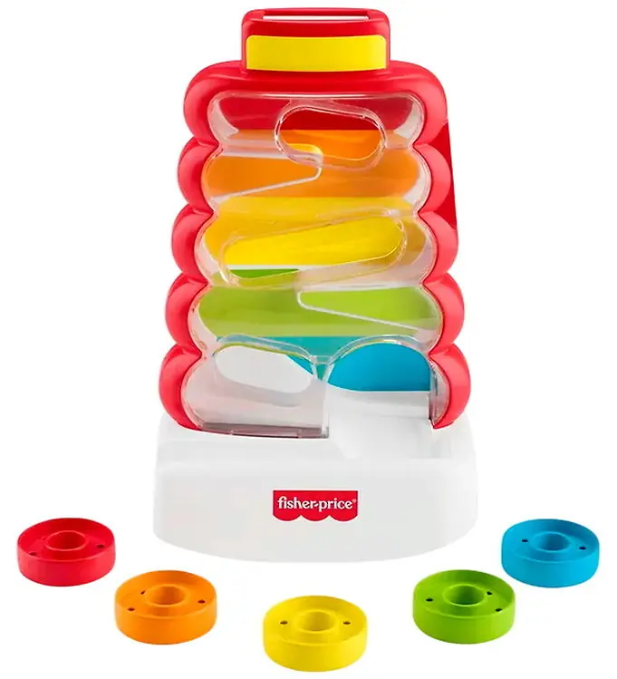 Tijdelijk Beschikbaar Fisher-Price Knikkerbaan - 28 cm - Drop Door Rock-A-Stack