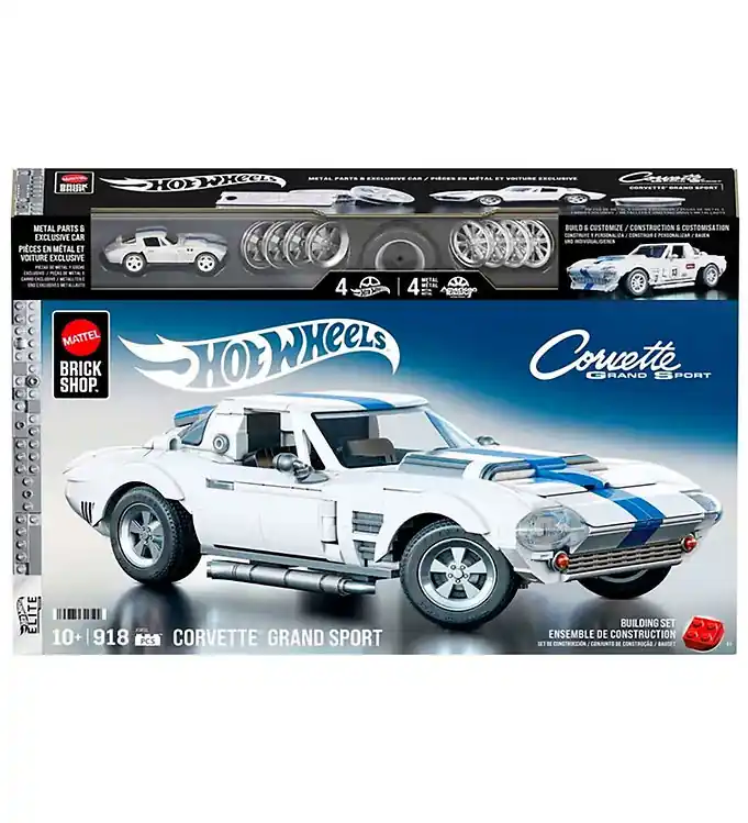 Hot Wheels Brick Shop Set - Elite Series - Corvette Grand Sport Bestel Nu