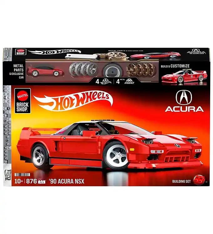 Superprijs Hot Wheels Brick Shop Set - Elite Series - '90 Acura NSX - 876 D