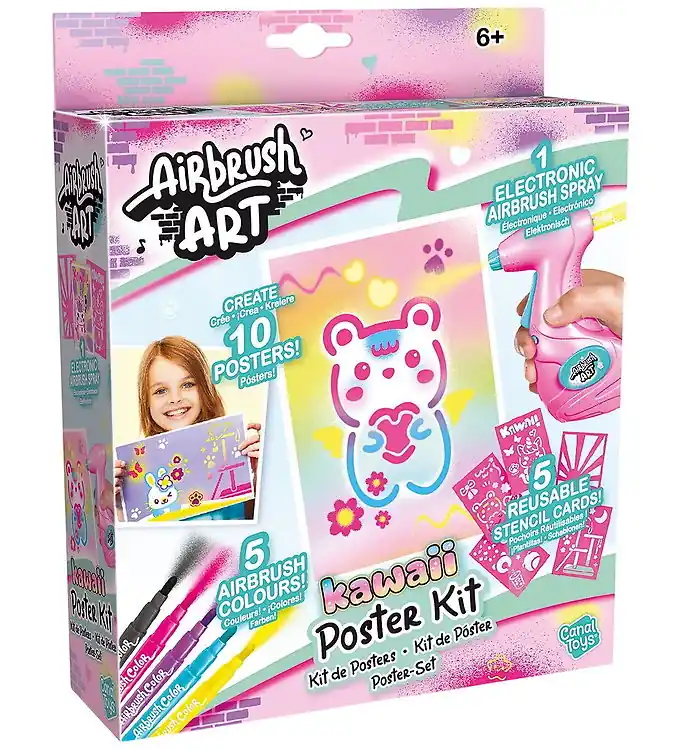 Airbrush Plush Posterset - Airbrush Art - Kawaii Flitsaanbieding