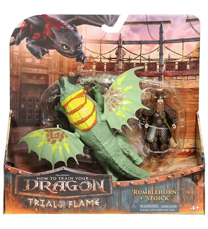 Dragons Speelgoed - 26 cm - Rumblehorn & Stoick Gecertificeerd