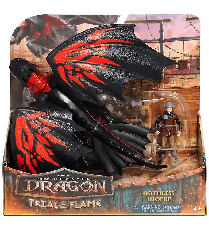 Dragons Speelgoed - 23 cm - Toothless & Hiccup Direct Beschikbaar