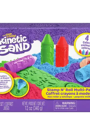 Hoge Kwaliteit Kinetic Sand Strandset - 340 gram - Stamp N' Roll Multipack