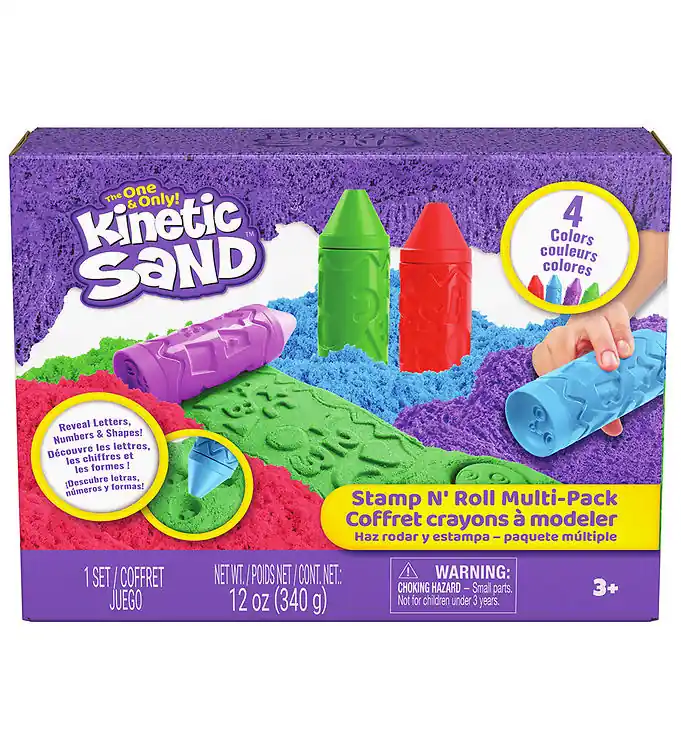 Hoge Kwaliteit Kinetic Sand Strandset - 340 gram - Stamp N' Roll Multipack