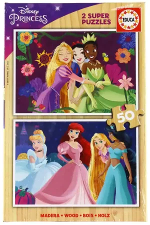 Populair Educa Puzzel - 2x50 Bakstenen - Disney Princess