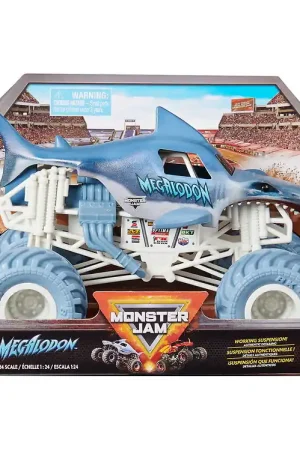 Gereduceerde Prijs Monster Jam Truck - 1:24 - Gegoten metaal - Megalodon