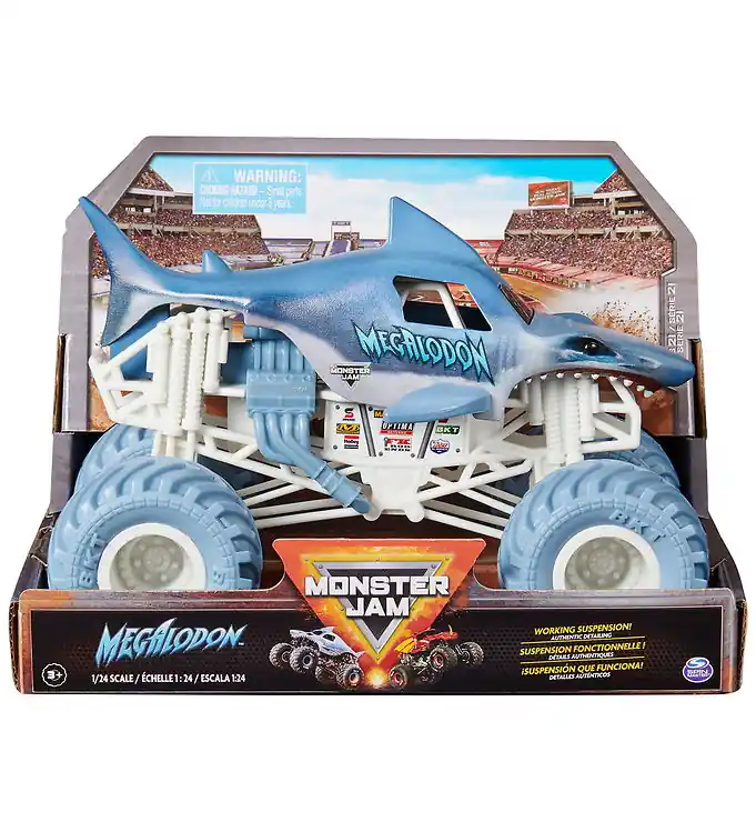 Gereduceerde Prijs Monster Jam Truck - 1:24 - Gegoten metaal - Megalodon