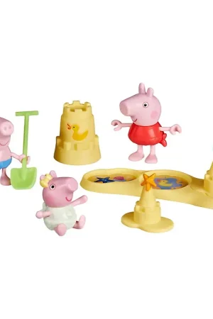 Gereduceerde Prijs Peppa Pig Speelgoedfiguren 8 Onderdelen - Varken Siblings Strand