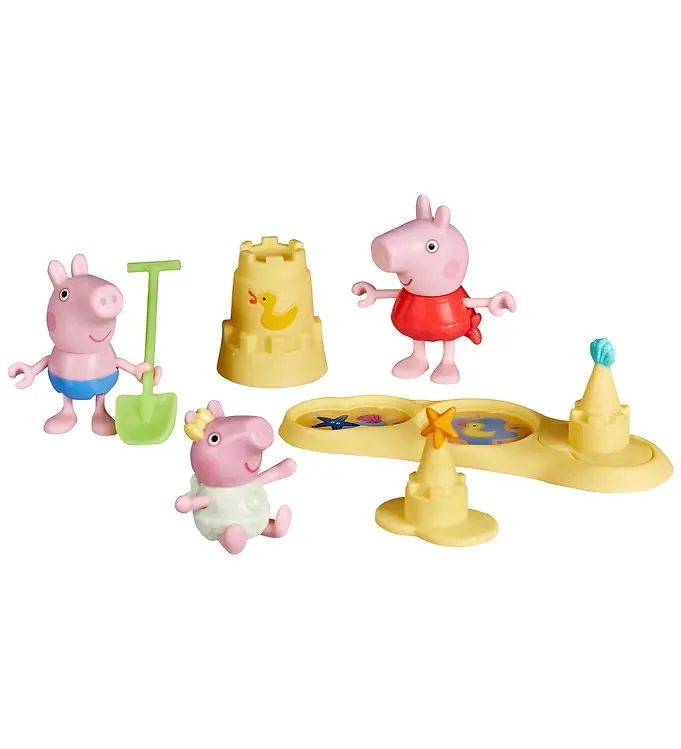 Gereduceerde Prijs Peppa Pig Speelgoedfiguren 8 Onderdelen - Varken Siblings Strand