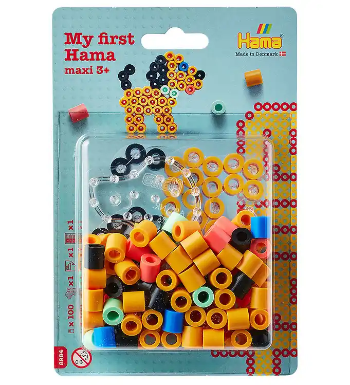 Express Levering Hama Maxi Kralen - 100 st. + 1 Bord - Hondje