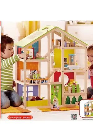 Beste Prijs Hape Poppenhuis - 74 cm - Huis voor alle seizoenen