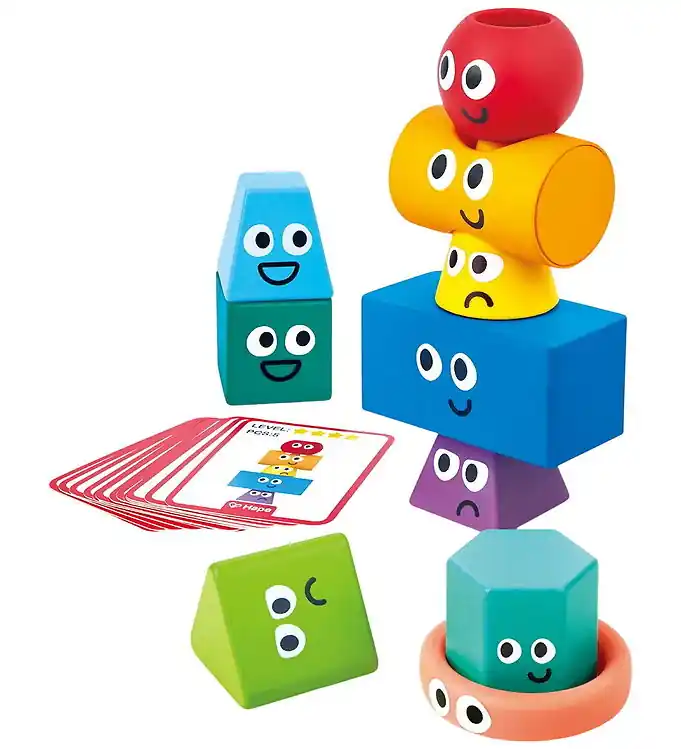 Goedkoop Hape Stapeltoren - 26 Onderdelen - Montessori Stapelblokken