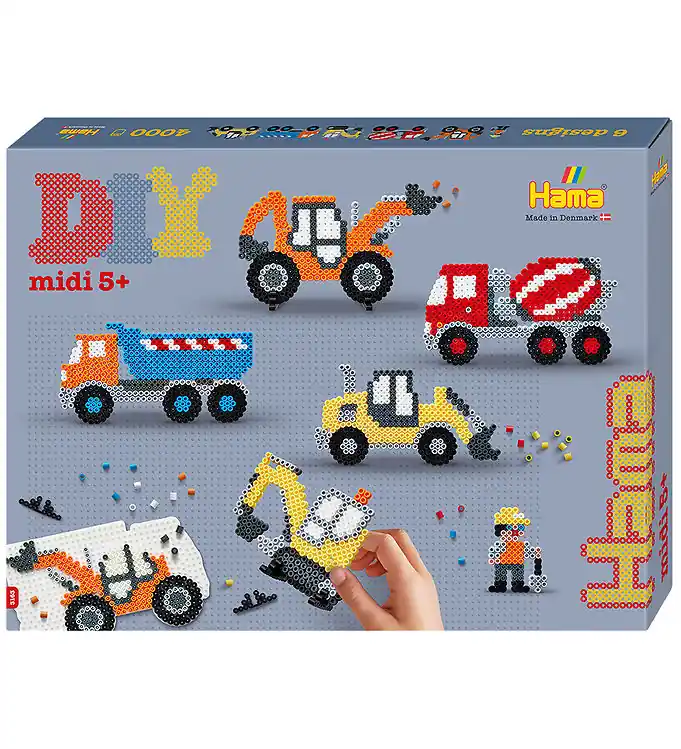 Lage Kosten Hama Midi Kralen - Cadeaubox - 4000 stk + 1 Plaat - Constructie