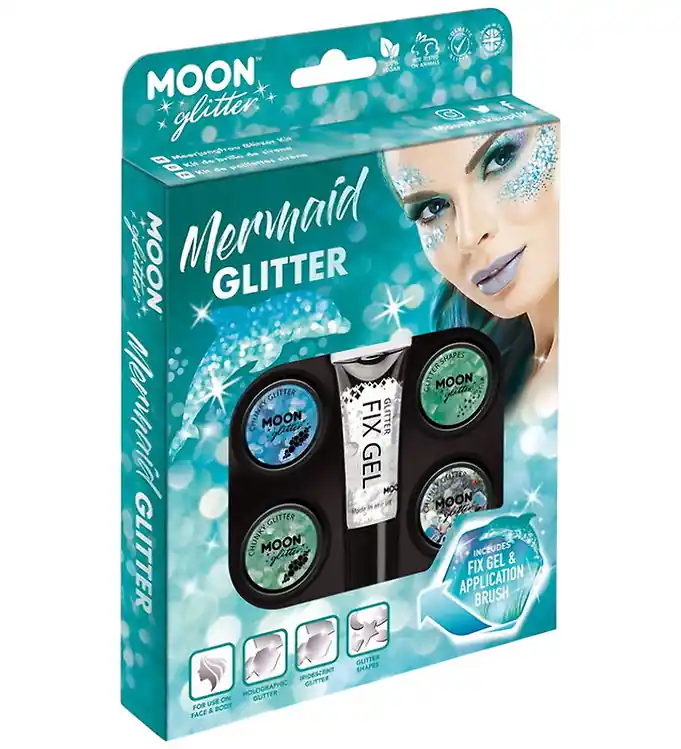 Alleen Vandaag Smiffys Gezichtsversiering - 6 Onderdelen - Maan Glitter - Zeeme