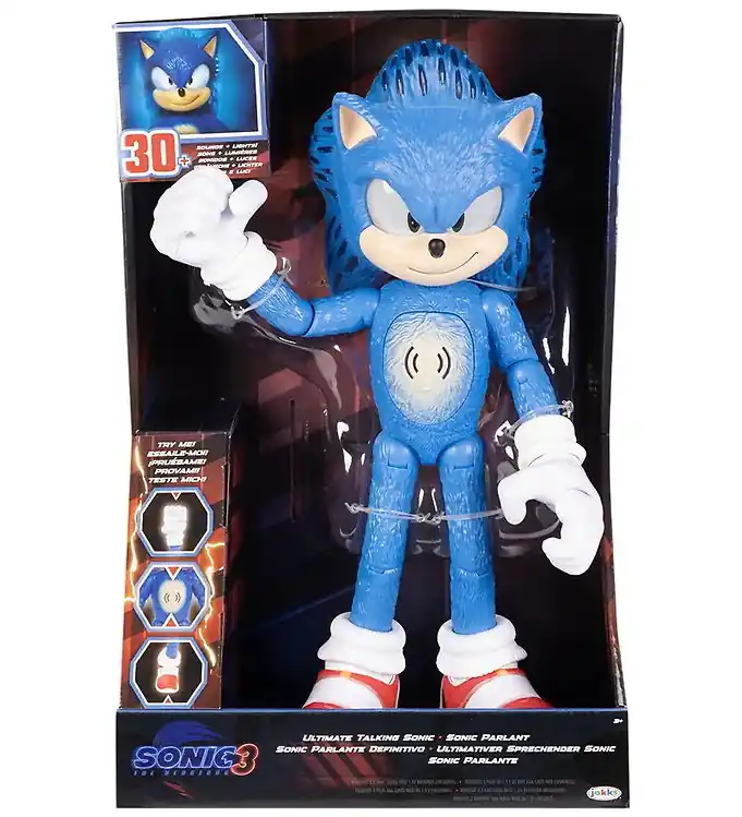 Sonic Speelgoedfiguur m. Geluid/Licht - 35 cm - Sonic 3 - Ultima Aanbieding