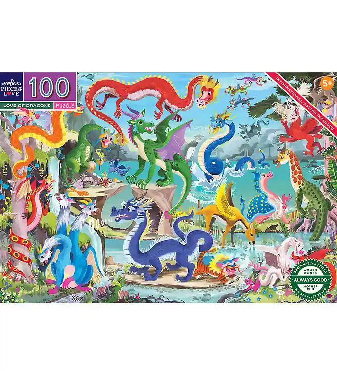 Alleen Vandaag Eeboo Puzzel - 100 Bakstenen - Wereld van Draken