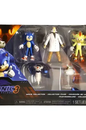 Sonic Speelgoedfiguren - Sonic 3 - 5 st. - Filmcollectie Dagaanbieding