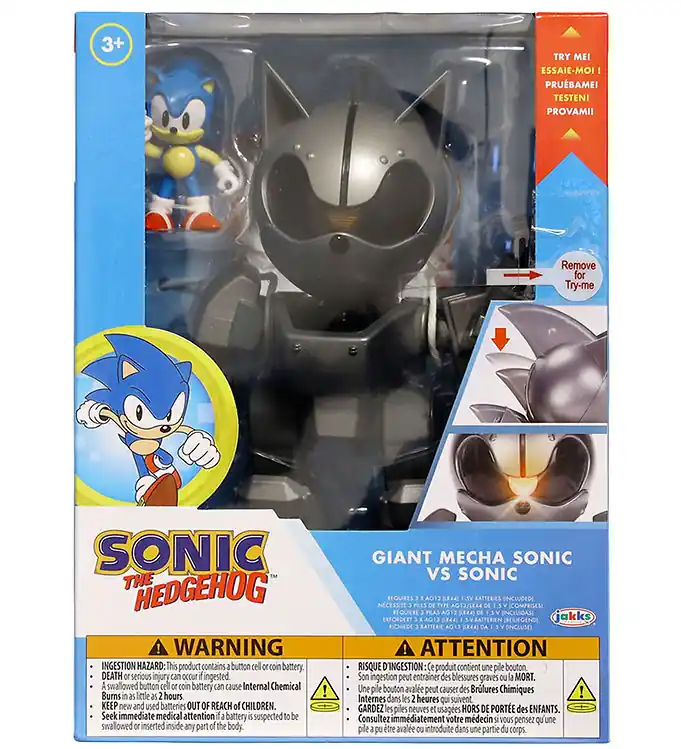 Sonic Speelgoedfiguur m. Licht - Giant Mecha Sonic VS Sonic Gecertificeerd