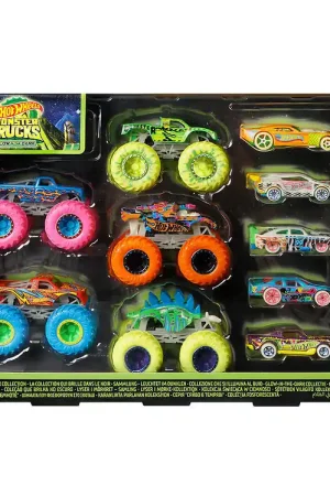 Hot Wheels Auto´s - 10-pack - Glow In The Dark Populair