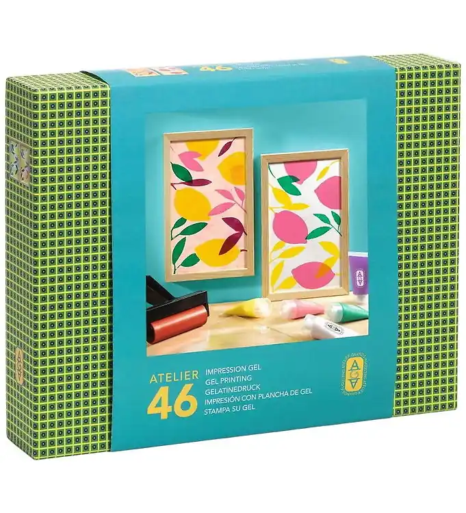 Djeco Creatieve Speelset - Atelier 46 - Gelprint Exclusieve Aanbieding