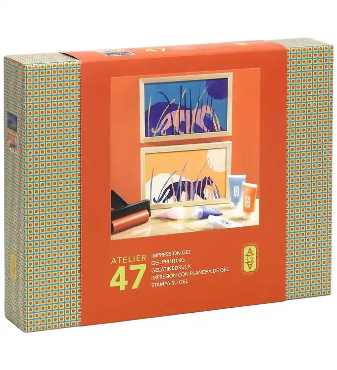 Djeco Creatieve Speelset - Atelier 47 - Gelprint Finale Uitverkoop