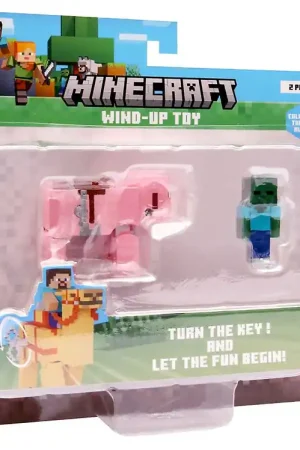Bestseller Minecraft Speelfiguren - 3D opwindspeelgoed - 2-pack - Assorti