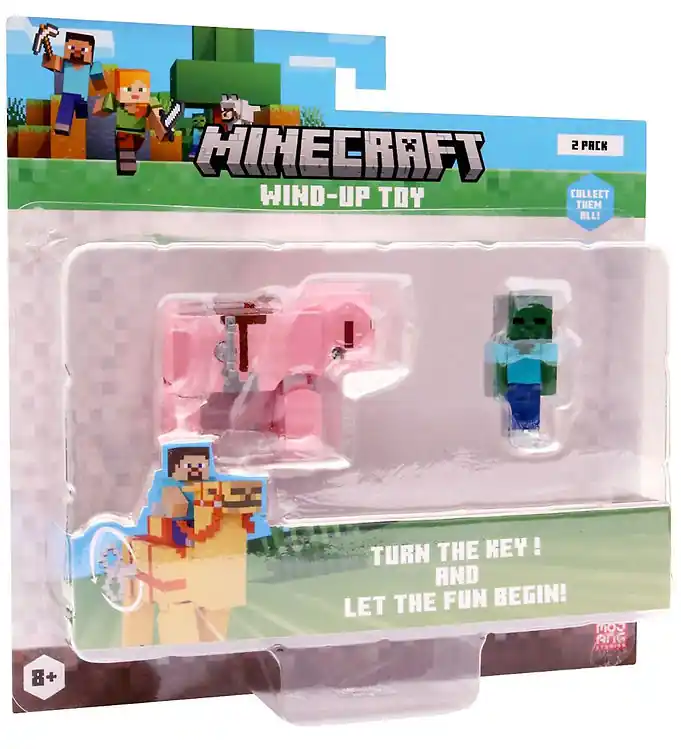 Bestseller Minecraft Speelfiguren - 3D opwindspeelgoed - 2-pack - Assorti