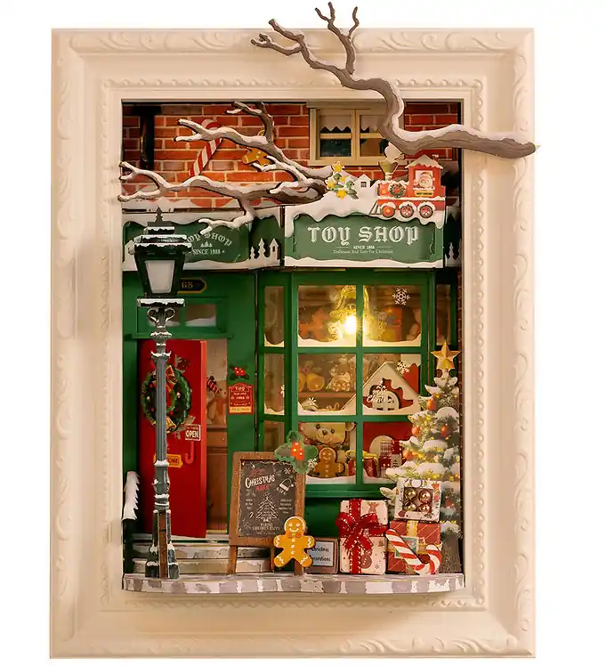 Laatste Versie Rolife Miniatuurdiorama - DIY - Santa's Speelgoedwinkel DP006 -