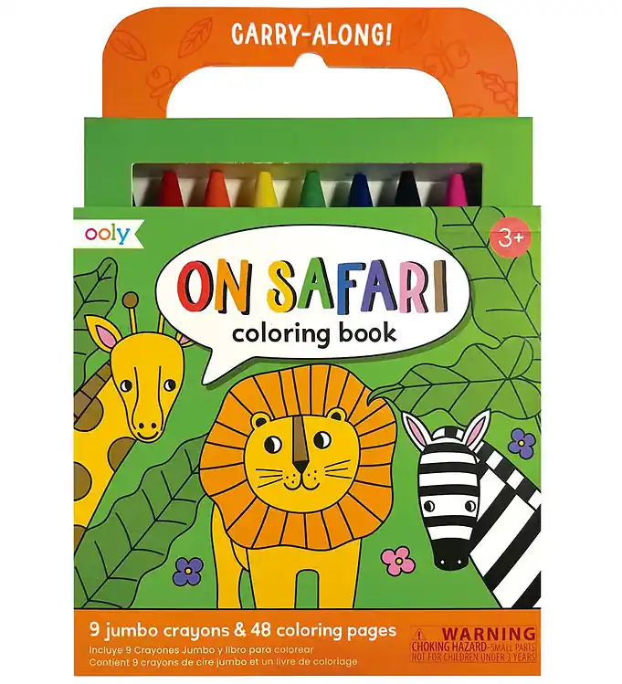 Ooly Kleurpotloden m. Kleurboek - Carry Langs - Safari Hoge Kwaliteit