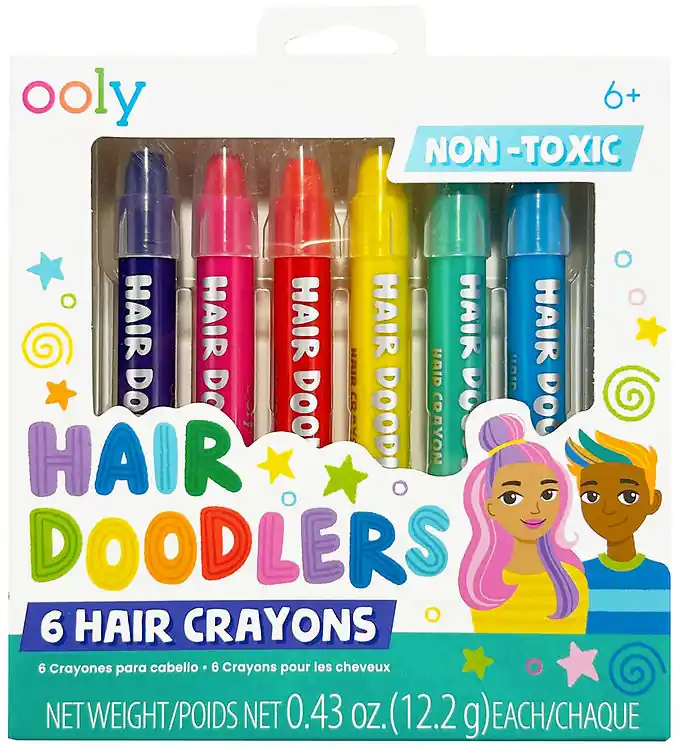 Ooly Haarkrijt - 6 st. - Haar-doodlers Dagaanbieding