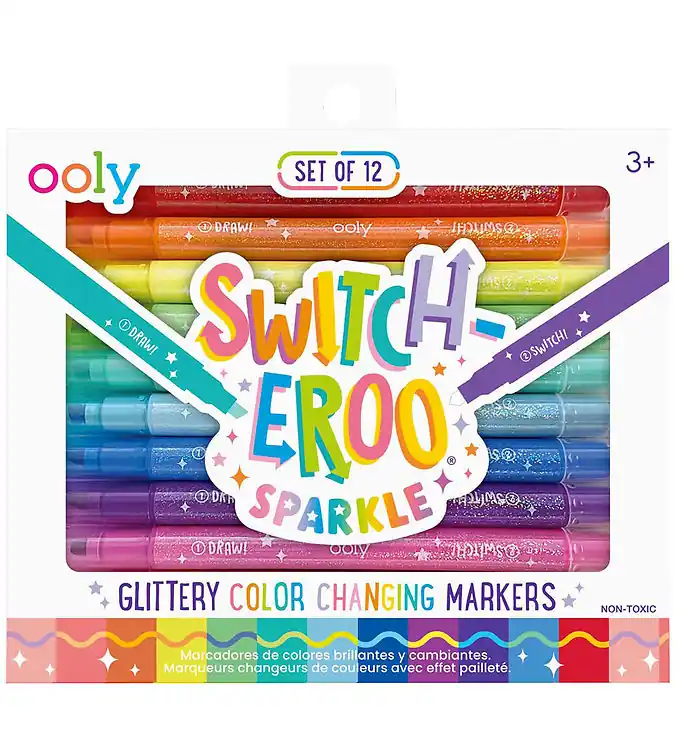 Alleen Vandaag Ooly Magische Markers - 12 stk - Schakelaar-Eroo m. Glitter