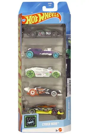 Hot Wheels Auto's - 5-pack - Cyber ​​​​Noir Meest Verkocht