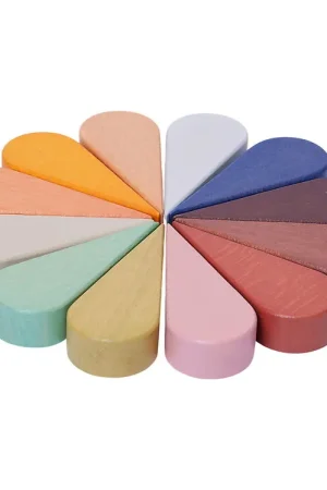 Beperkte Voorraad Ferm Living Blokken - Hout - Petal Play Blocks - Multicolour