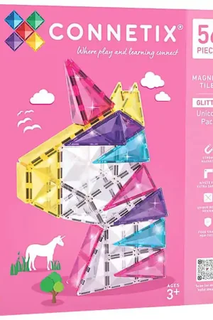 Connetix Magneetset - 56 Onderdelen - Glitter Unicorn Pak Merkproduct