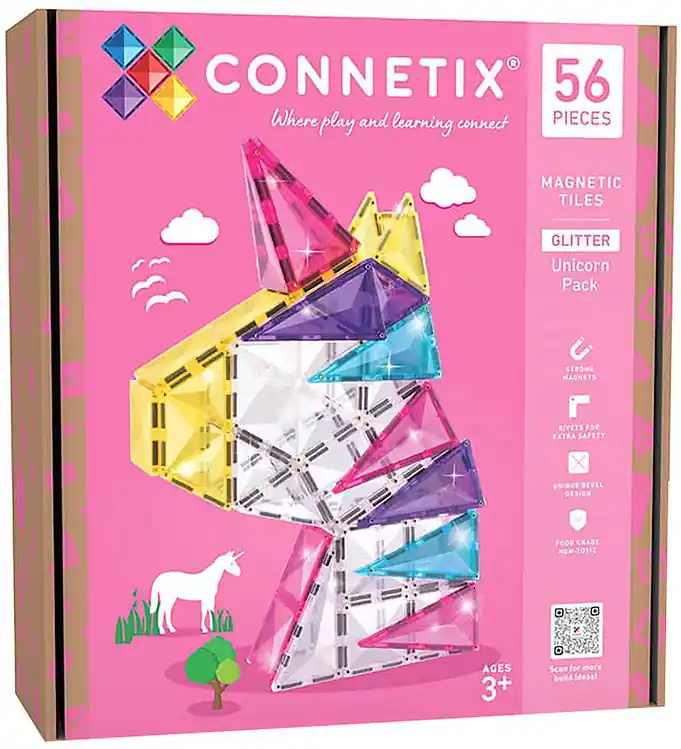 Connetix Magneetset - 56 Onderdelen - Glitter Unicorn Pak Merkproduct