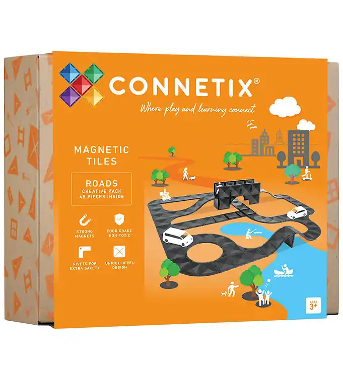 Connetix Magneetset - 48 Onderdelen - Creatief Wegenpakket Meest Verkocht