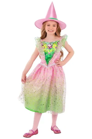 Express Levering Smiffys Verkleedkleren - Goede Heks - Roze/Groen