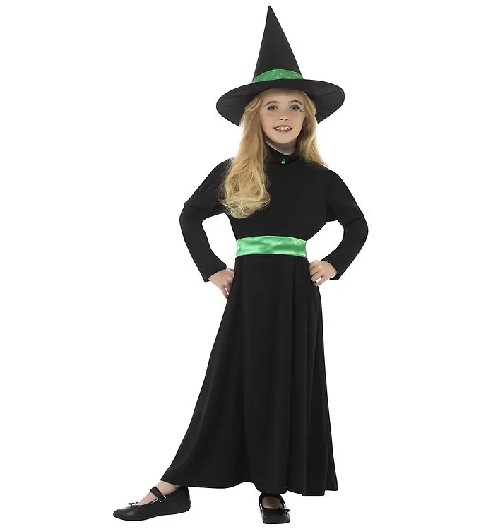 Smiffys Verkleedkleren - Boze Heks - Zwart/Groen Uitverkoop