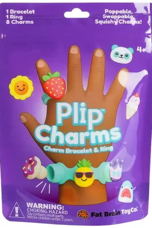 Gecertificeerd Fat Brain Armband m. Charms - Plip Charms - Teal