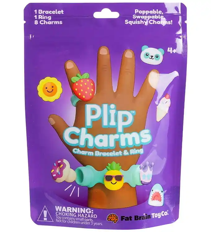 Gecertificeerd Fat Brain Armband m. Charms - Plip Charms - Teal