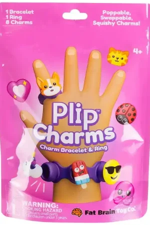 Fat Brain Armband m. Charms - Plip Charms - Paars Rechtstreeks Van De Fabrikant