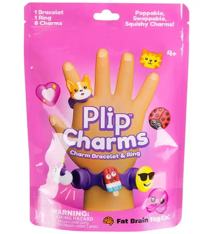 Fat Brain Armband m. Charms - Plip Charms - Paars Rechtstreeks Van De Fabrikant
