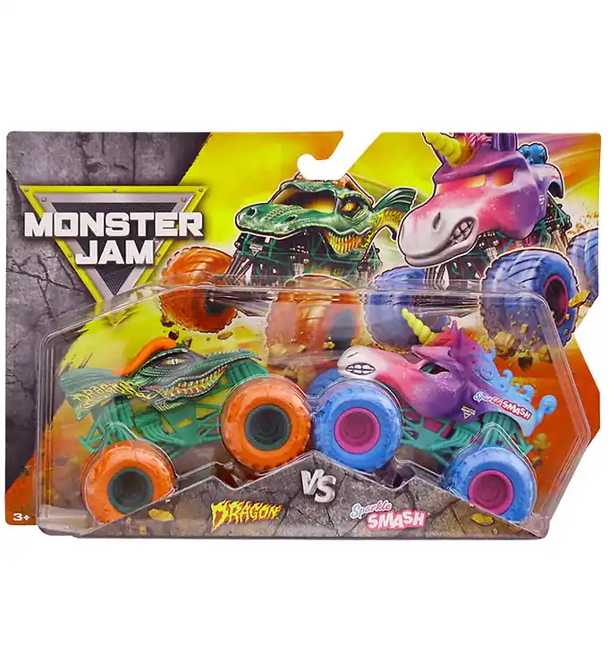 Monster Jam Truck - 1:64 - 2-pack - Draak/Sparkle Smash Must-Have