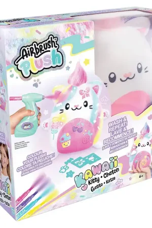Airbrush Plush Knuffel - 23 cm - Kawaii Kitty Bestel Nu
