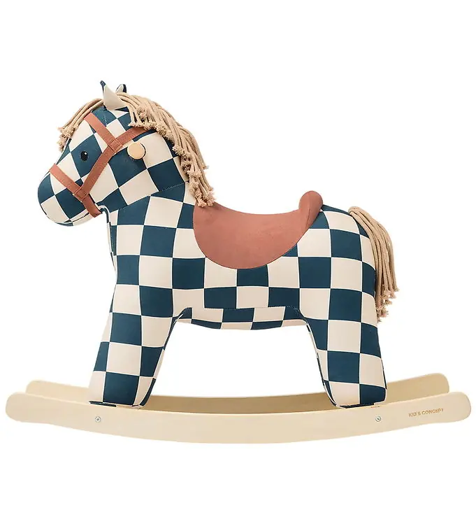 Kids Concept Schommelpaard - Mio - Wit/Zwart/Bruin Direct Verzonden