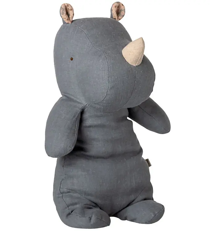 Direct Beschikbaar Maileg Knuffel - Safari Friends - Neushoorn - Medium+ - Mat Blau