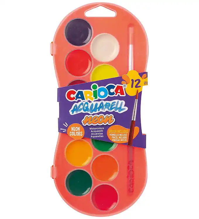 Flitsaanbieding Carioca Waterverf - 12 Kleuren - Neon