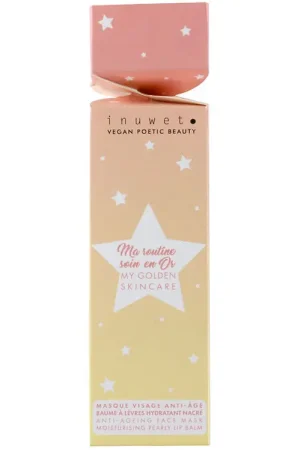 Inuwet Cadeauset - Gezichtsmasker/Lippenbalsem - My Golden Huidv Nieuw