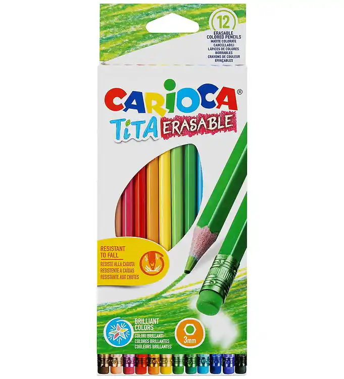 Merkproduct Carioca Kleurpotloden m. Gum - 3mm - 12-pack