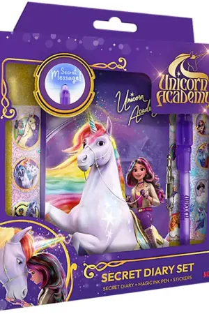 Unicorn Academy Dagboek m. Slot & Magische Inktpen Gratis Retour